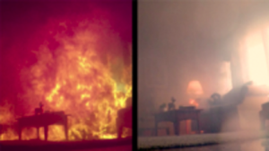 Comparison of two room fires