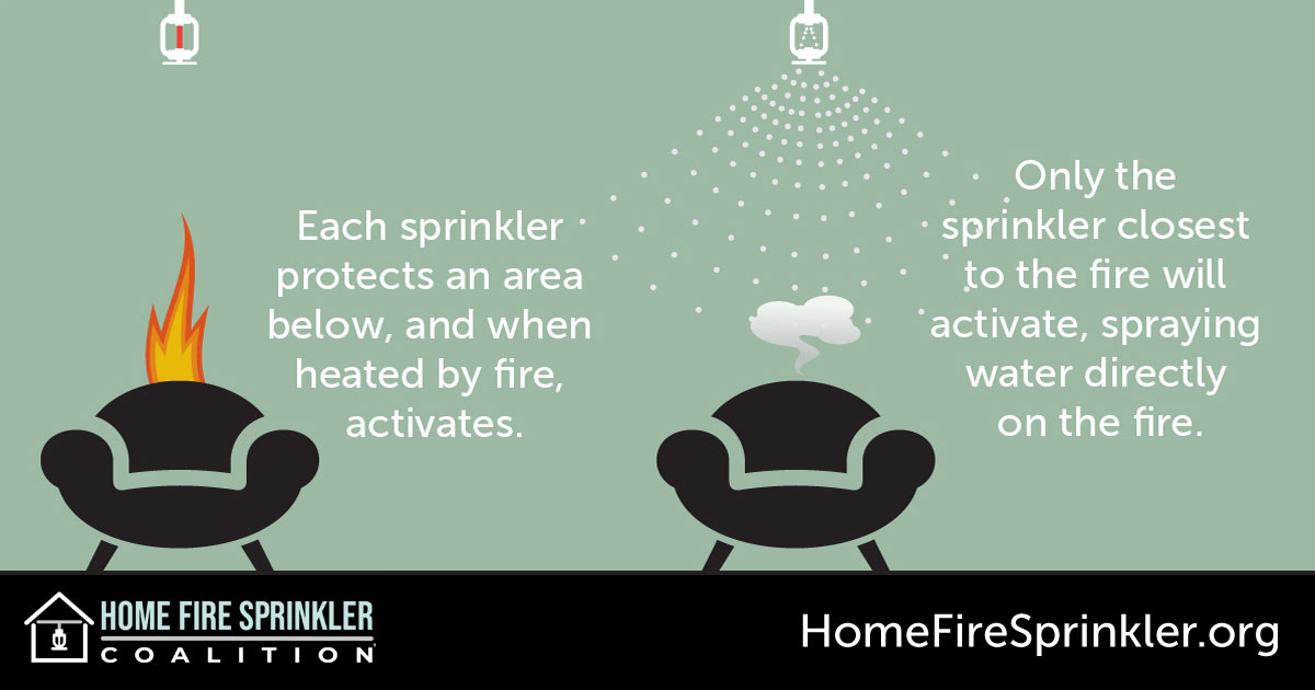 One Fire Sprinkler Activates
