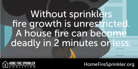 A house fire can become deadly in 2 minutes or less
