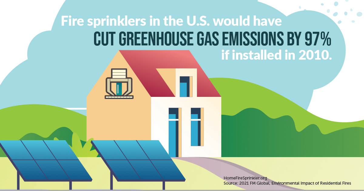 fire sprinklers cut greenhouse gas emissions