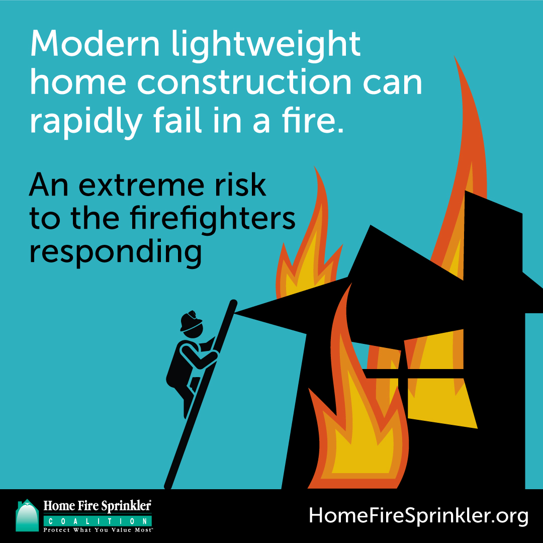 modern lightweight home construction can rapidly fail in a fire