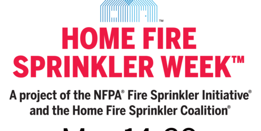 Home Fire Sprinkler Week May 14-20, 2023