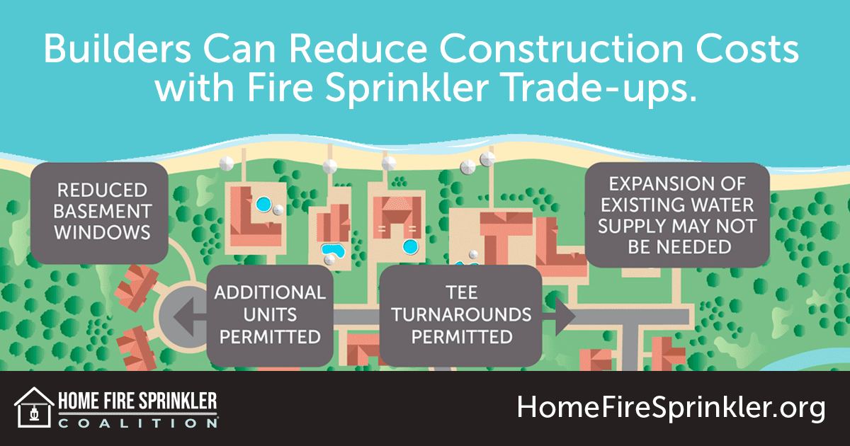 builders can reduce construction costs with fire sprinkler trade ups