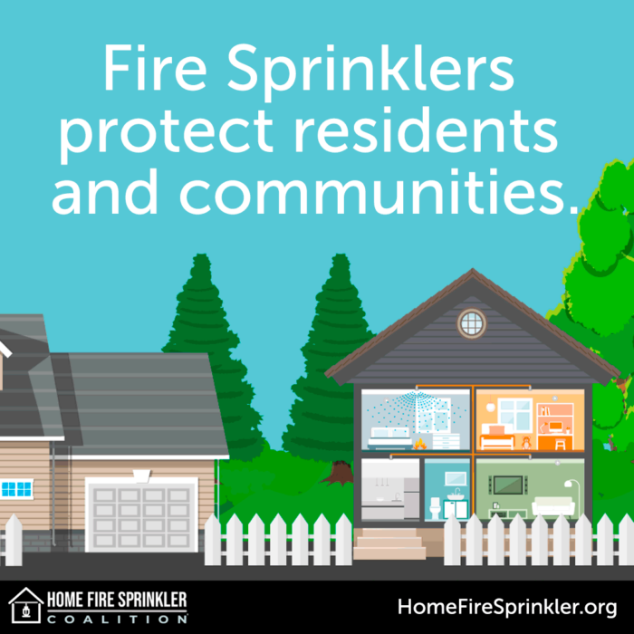 Fire sprinklers protect residents and communities