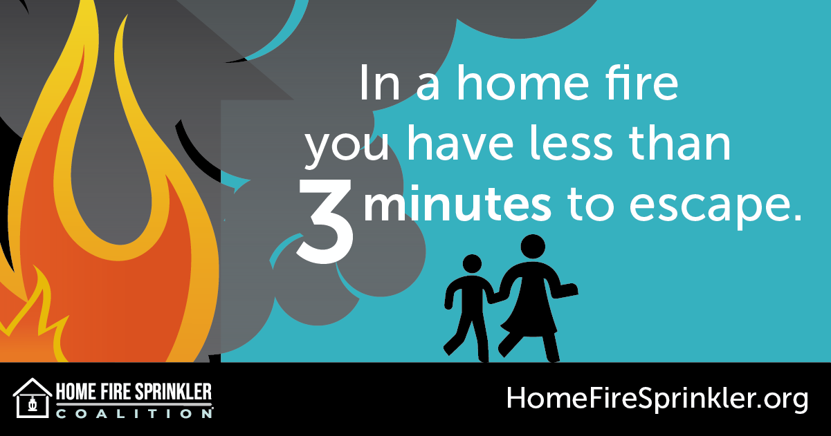 in a home fire you have less than 3 minutes to escape