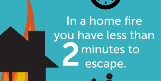 less than 2 minutes to escape home fire