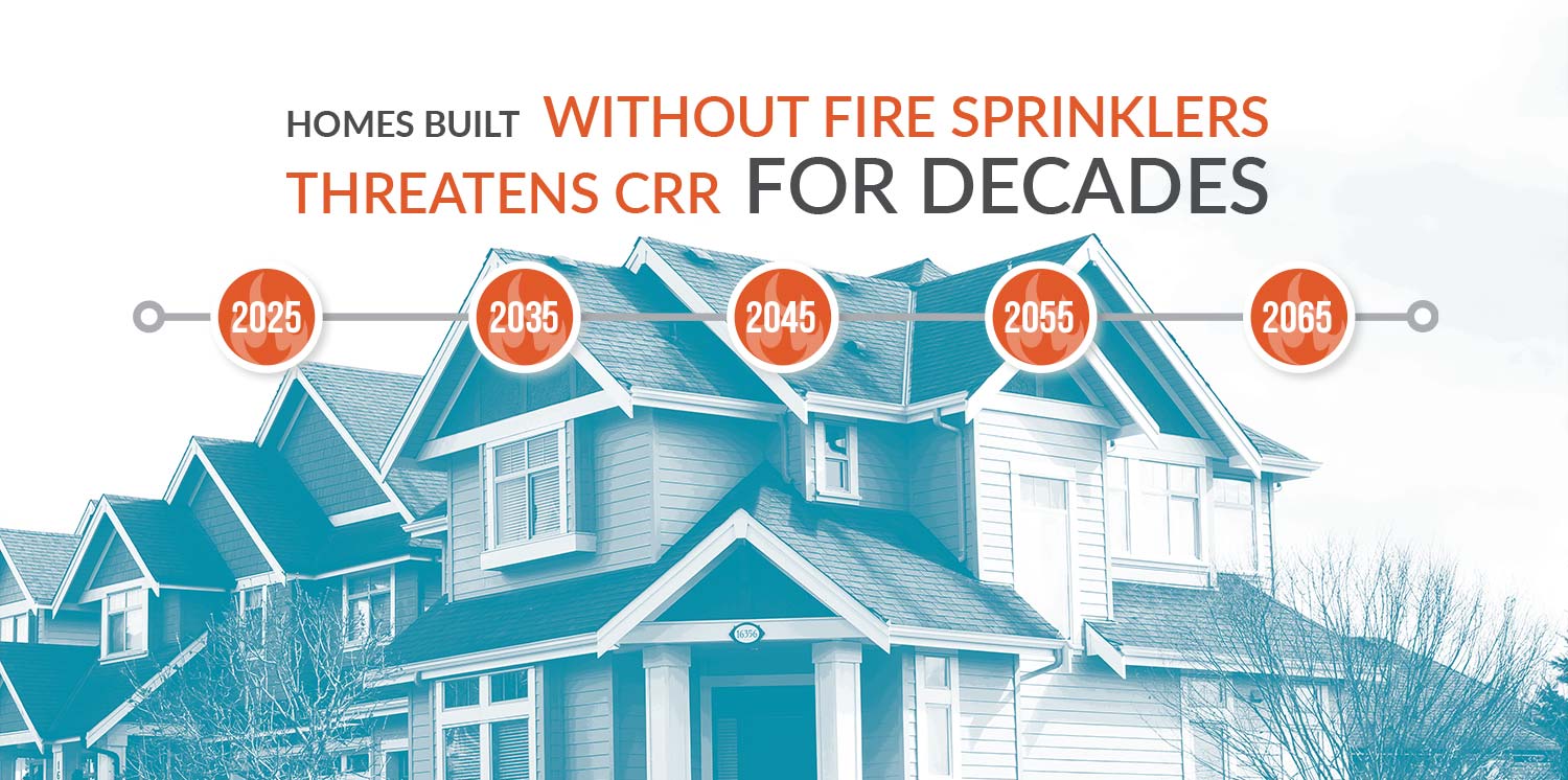 homes built without fire sprinklers threatens CRR for decades