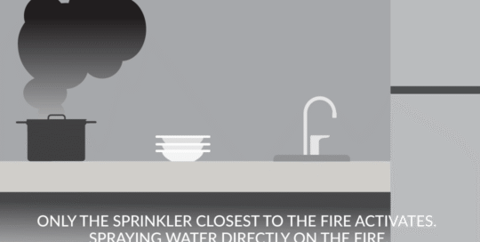 smoke cannot set off fire sprinklers