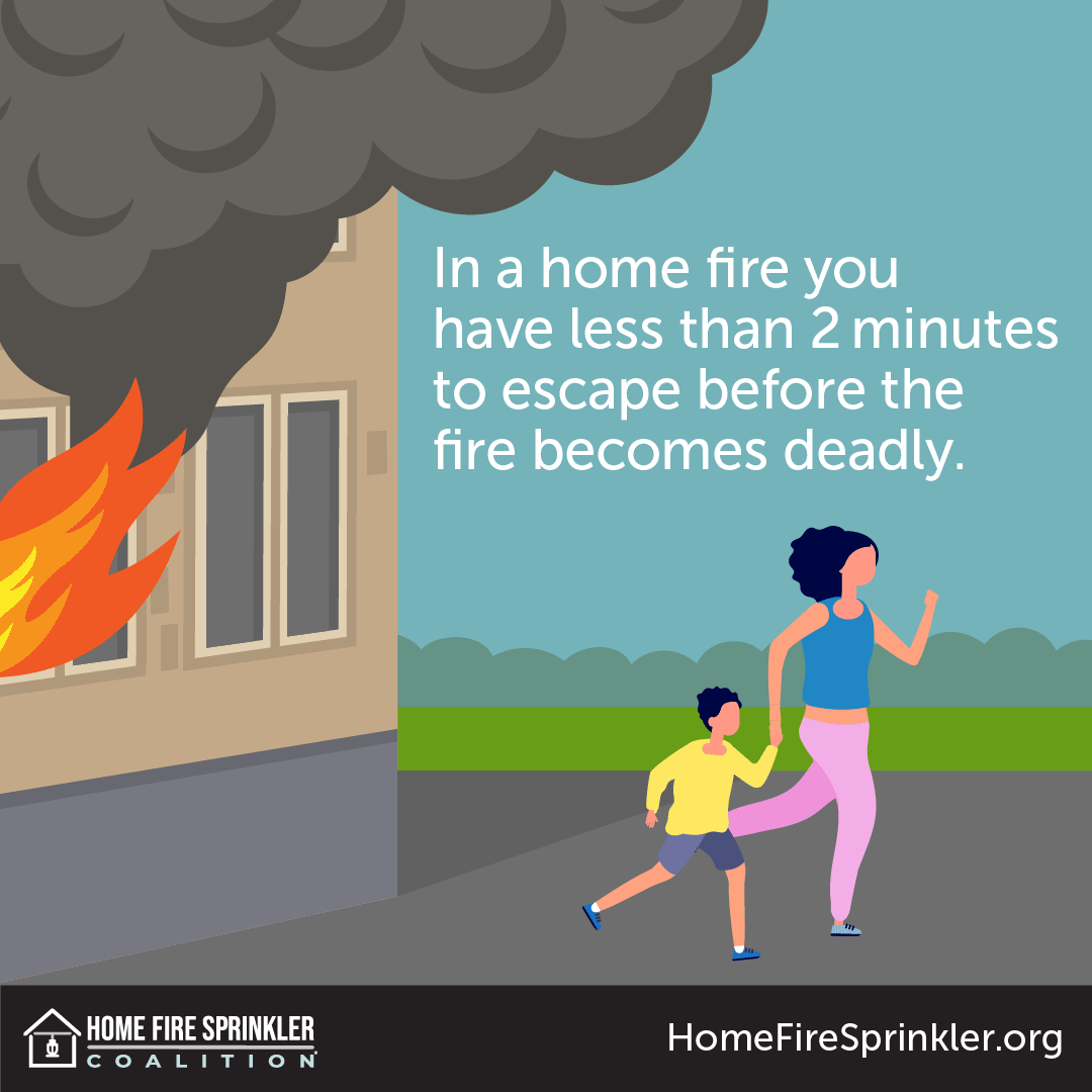 in a home fire you have less than 2 minutes to escape