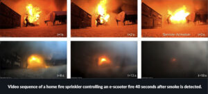 Video sequence of escooter fire